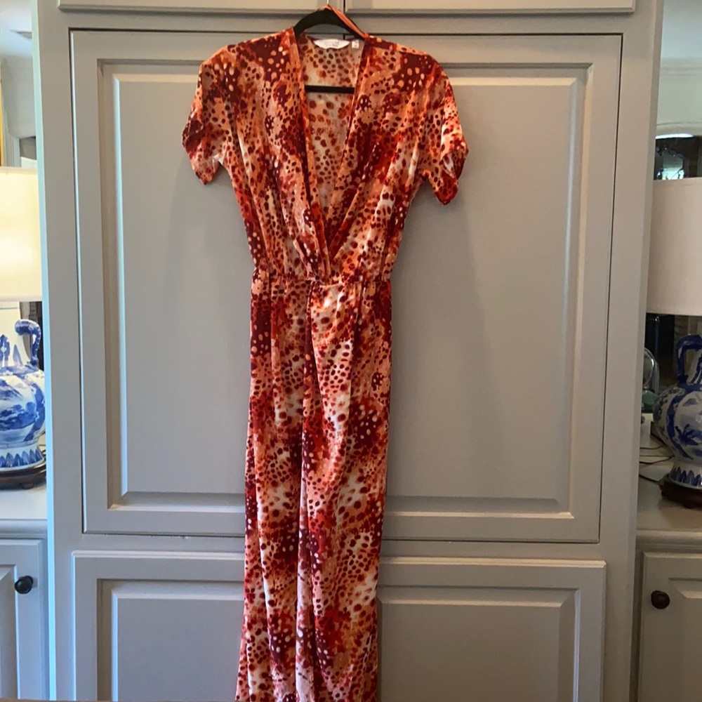 & Other Stories Red Animal Print Dress
